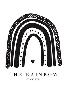 the rainbow logo is shown in black and white