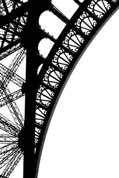 black and white photograph of the eiffel tower