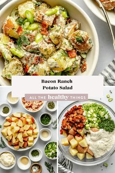 bacon ranch potato salad with all the healthy things