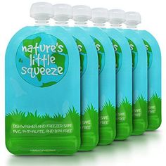 six bottles of nature's little squeeze water