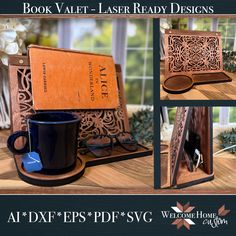 the book wallet - laser ready designs adxf's eps dfvsg welcome home