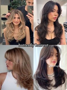 Women’s Hairstyles - Aesthetic Hairstyles - Trendy Haircuts - Hairstyle Inspirations Layered Shaggy Long Hair, Face Slim Hairstyles, Types Of Layered Haircut, Hair Cuts For Long Hair With Layers, Fairy Haircut, Types Of Haircuts, Haircut Inspo, Aesthetic Hairstyles, Haircuts For Long Hair With Layers