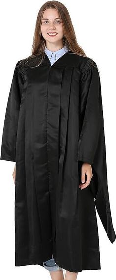 Graduation Dress Black Cap And Gown, Black Graduation Gown And Cap, Black College Hoodie, Graduation Gowns And Caps, Customizable Black Graduation Accessories, Black Graduation Gown, Graduation Robes, Navy Blue Gown, Graduation Cap And Gown