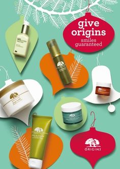 an advertisement for origins skin care products