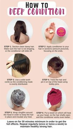 How To Deep Condition, How To Grow Your Hair Faster, Healthy Hair Tips, Diy Hair Care, Hair Control