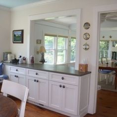 the kitchen is clean and ready to be used for cooking or dining room furniture,