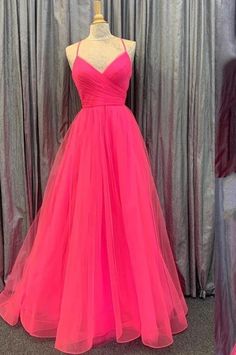 Our Email Address:lisamony@outlook.comHow to Order:How to choose color after purchaseStep 1: click on Long Formal Gowns, Spaghetti Strap Prom Dress, Custom Prom Dress, A Line Prom Dresses, Pink Tulle, Tulle Prom Dress, Evening Party Dress