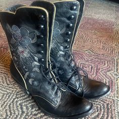 Old Gringo Granny Distressed Boots Size 6.5 Distressed Boots, Black Boots, Limited Time, Bootie Boots, Ankle Boots, Size 6, Women Shoes, Boots, Black