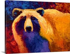 a painting of a bear on a white background