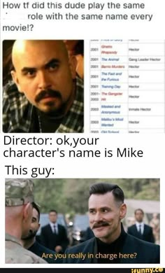 an image of the same movie character and their name in each one's face