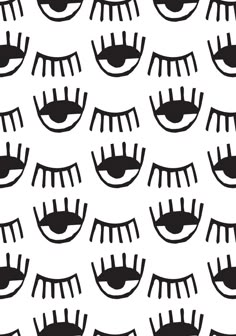 an iphone screen with black and white images on it, showing the eye lashes pattern