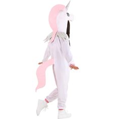 a person in a unicorn costume is walking