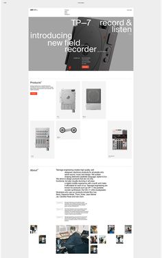 an image of a website page with many different items on the front and back pages