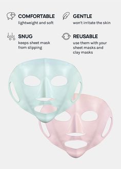 Reuse-able, washable high quality silicone face mask  Use over sheet masks to prevent slipping and keep skin hydrated for a longer period of time  Or apply serum or moisturizer to face and place silicone mask on top as a face mask so you don't have to use single use sheet masks! Silicone Face Mask, Silicone Mask, Silicone Masks, Sheet Masks, Plastic Hangers, Skin Care Mask, Clay Masks, Sheet Mask, Skin Care Acne