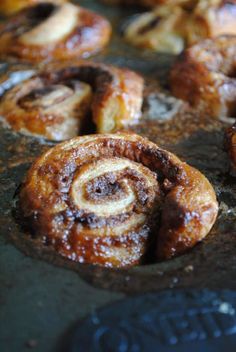 cinnamon buns on a baking sheet ready to be baked