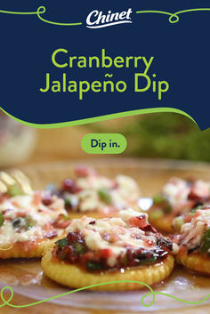 cranberry jalapeno dip recipe on a plate