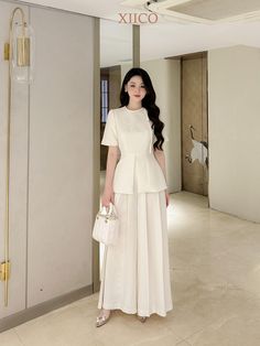 Sleeve Dress Formal, Long Sleeve Dress Formal, Korean Fashion Dress, Old Money Style, Formal Outfit, My Outfit, Dress Mini, Office Style, Dress Formal