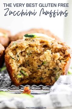 zucchini muffins with the title overlay