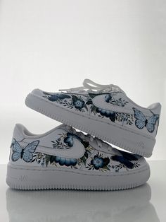 Our original hand painted floral & butterfly design Sealed & conditioned for art longevity  Available in multiple sizes  3-4 Weeks estimated delivery for most states Cute Converse Shoes, Shoe Hacks, Nike Shoes Women Fashion, Painted Shoes Diy, Butterfly Shoes, Custom Painted Shoes, Custom Shoes Diy, Painted Sneakers, Eye Gift