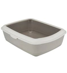 Trixie Classic Taupe Cat Litter Tray With Rim Litter Tracking, Cat Litter Tray, Litter Tray, Happy Puppy, Cat Litter, Litter Box