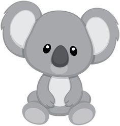 a cartoon koala bear sitting down