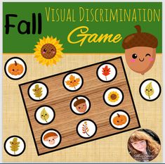 the fall visual discrimmation game is shown with an image of children's faces and