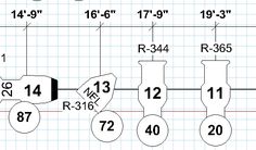 an electrical circuit diagram with the numbers and symbols for each switch, which are connected to two