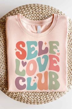 SELF LOVE CLUB GRAPHIC T-SHIRT 100% Premium Cotton Unisex Cotton Classic Fit