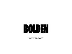 the word bolden is written in black on a white background