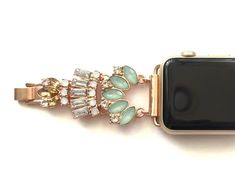 Apple Watch Bezel Cover Rose Gold With Lab Diamonds Metal Case | Etsy Apple Watch Bands Sports, Gold Glam