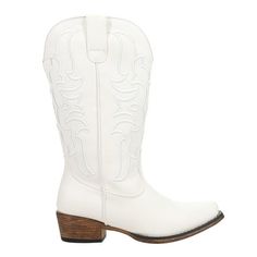 Elevate your look with the Riley by Roper, a faux leather cowboy boot that seamlessly fuses classic Western vibes with contemporary chic. Size: 8.  Color: White.  Gender: female.  Age Group: adult. Homecoming 2024, Cowboy Casual, White Cowgirl Boots, Western Vibes, Casual Ankle Boots, Western Boots Women, Girl Things, Leather Cowboy Boots, Cowboy Boots Women