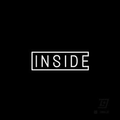 the inside logo in black and white