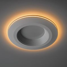 a white light that is on in the ceiling