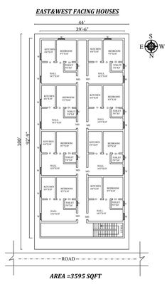 the floor plan for an east facing house