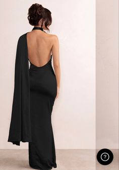 Club London Dress, Black Backless Dress Formal, Backless Formal Dress, Satin Design, Stretch Satin Fabric, Prom Inspo, Deb Dresses, Club L London, Backless Maxi Dress