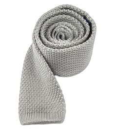 Knitted - Silver #22906, $25 at www.TheTieBar.com Tied Shirt, Silver Tie, Black Knight, Designer Menswear