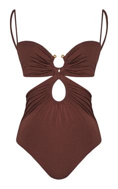 a women's swimsuit in brown