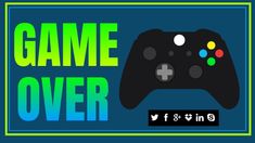 a video game controller with the words game over in front of it and an image of a