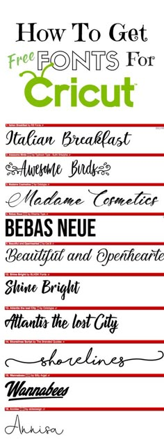 some type of font that is in different colors and sizes, with the words how to get from it's cricut