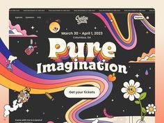 an image of a website page with the words pure imagination on it