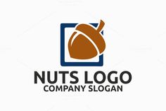 nuts logo design with square frame