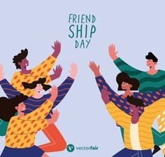 people are dancing together with the words friend ship day