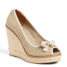 Nib, Jackie 110mm Wedge, Gold Tory Burch Espadrilles, Tory Burch Sandals, Women's Espadrilles, Leather Espadrilles, Espadrille Wedge, Fabulous Shoes, Shoe Obsession