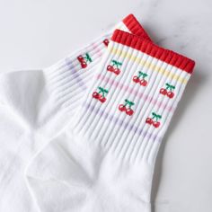 Adult Size 80% Cotton ,10% Spandex, 10%Polyester Machine Wash Introducing our Juicy Fruit Casual Socks, designed for comfort and style. These socks feature playful lines that add a pop of fun to any outfit. Made with quality materials, they offer a snug fit and long-lasting durability. Elevate your sock game with our Juicy Fruit Casual Socks. Trendy Red Cotton Socks, White Cotton Retro Socks, Retro White Cotton Socks, Cute Red Cotton Socks, Retro Multicolor Cotton Socks, Red Cotton Socks For Spring, Fun White Socks For Summer, Fun White Summer Socks, Playful Multicolor Cotton Socks