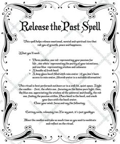 Release The Past, Happiness Spell, Annabel Lee, Grimoire Book