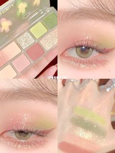 #douyin #douyinmakeup #douyinmakeuptutorial #eyeshadow #douyineyeshadow #douyineyes #colorfuleyeshadow #greeneyemakeup #makeup #makeupinspo  #greenandpink #pinkeyemakeup Punk Makeup Looks, Soft Girl Makeup, Dramatic Eyeliner, Pastel Eyeshadow, Korean Makeup Look, Punk Makeup, Pink Eye Makeup, After Eight