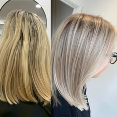 Blonde With Gray Roots, Ash And Blonde Hair Highlights, Full Foil Ash Blonde, Blonde Highlights On Ash Blonde Hair, Blonde Foils Short Hair, Ash Blonde With Root Shadow, Blonde And Grey Hair Highlights, Full Blonde Highlights Short Hair, Full Head Ash Blonde Highlights