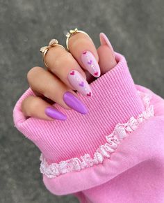 Pink Gel Nails, Almond Nails Designs, Gel Nail Polish Set, Nail Varnish, Nails 2024, Manicure E Pedicure