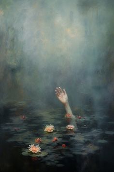 Ophelia Inspired Art, Water Nymph Painting, Ophelia In The Water, Ophelia Core Aesthetic, Ophelia Painting Wallpaper, Art That Makes You Feel, Medieval Paintings Aesthetic, Rennaisance Paintings Art, Tragic Aesthetic