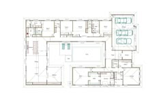 the floor plan for a house with an indoor swimming pool